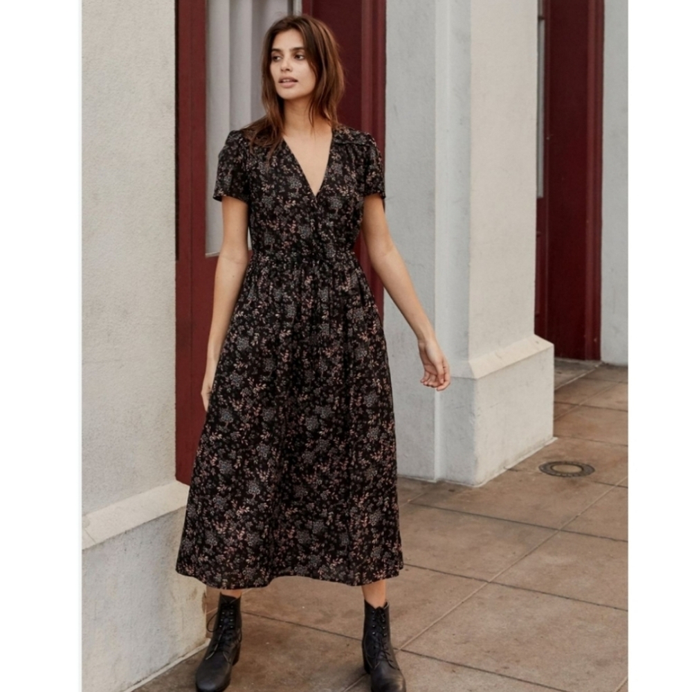 CHRISTY DAWN THE DAWN DRESS IN NOIR SPRAY
